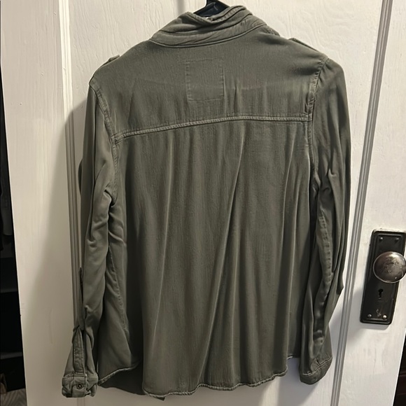 Mossimo Olive Green Button-Up Shirt - Picture 3 of 3